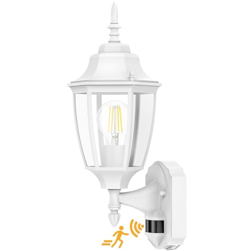 Motion Sensor Outdoor Wall Lights (White / 1 Pack)