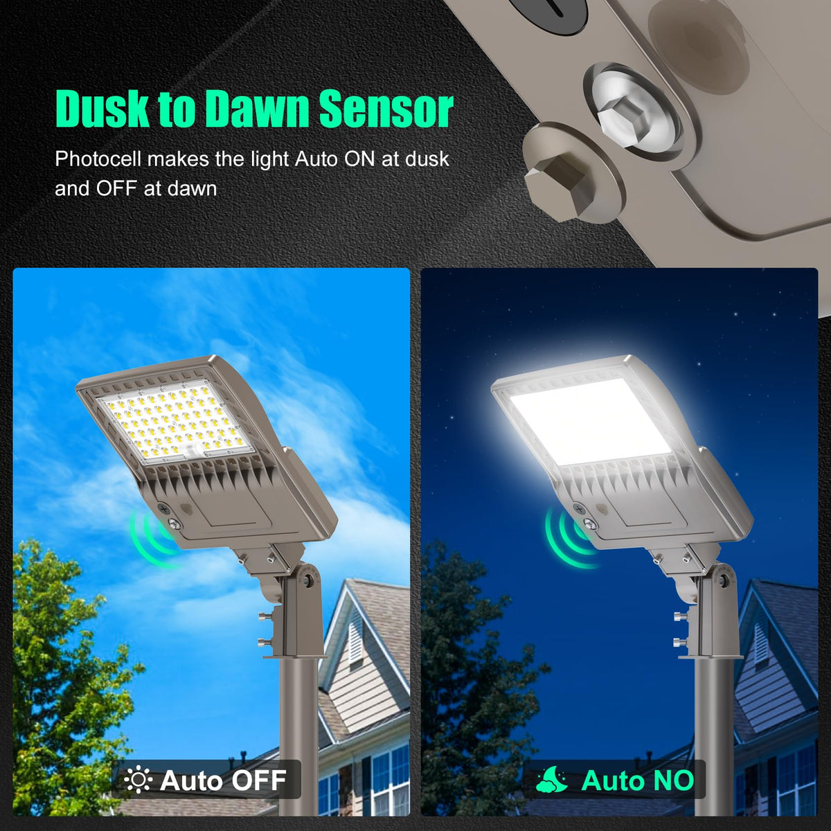 10Pack 480V 240W LED Parking Lot Light Dusk to Dawn 36000LM ETL Listed LED Shoebox Pole Lights 5000K IP65 Waterproof 277 (240W)