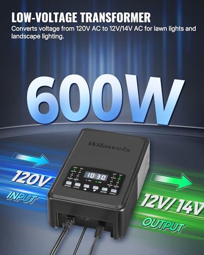 600W Low Voltage Landscape Transformer