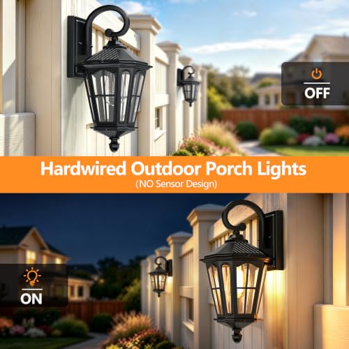 16'' Outdoor Wall Lights 2 Packs (Black)