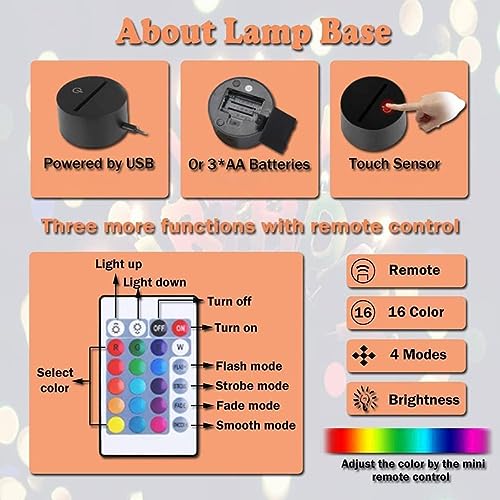 3D Illusion Night Light (Blue)