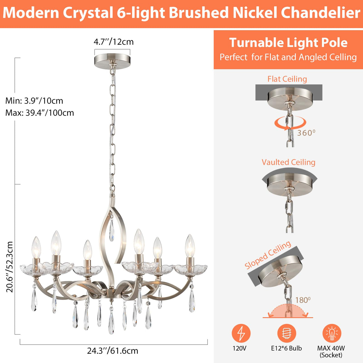 Modern Crystal Chandelier for Dining Room Over Table 6