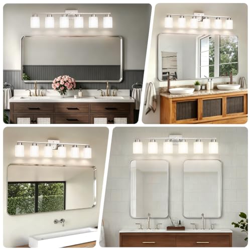 Brushed Nickel Bathroom Light Fixtures Vanity Lights Over Mirror (Brushed Nickel / 37.40 inch)