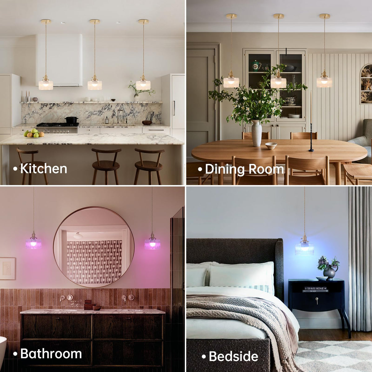 Battery Operated Pendant Light 5000mAh Rechargeable Chandelier with Remote Control Wireless Adjustable Hanging Clear Striped Light for Kitchen Island Dining Room Hallway (Z-Striped Clear new)