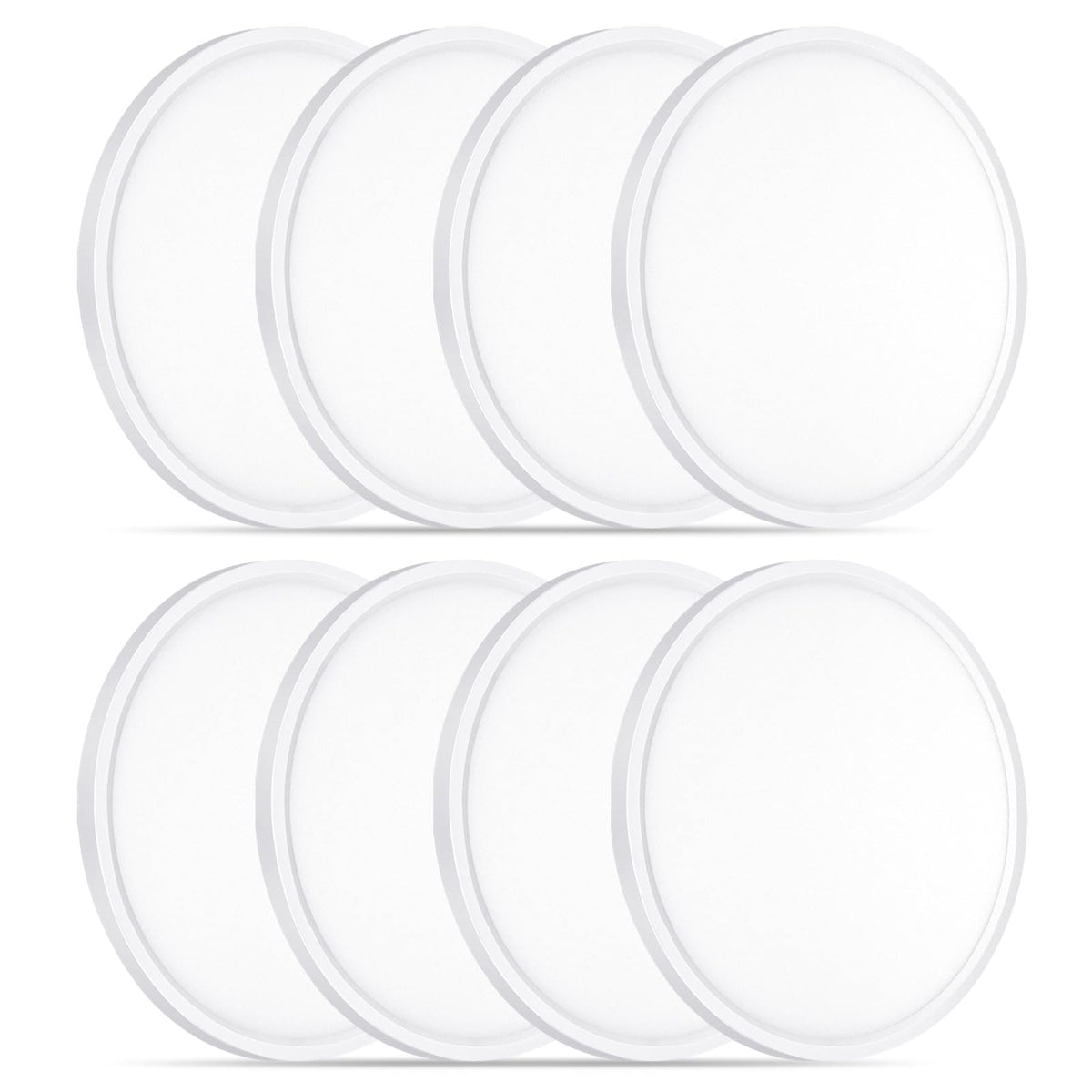 LED Flush Mount Ceiling Light 12in Thin 3CCT White Wired (12Inch-8 Pack / White)