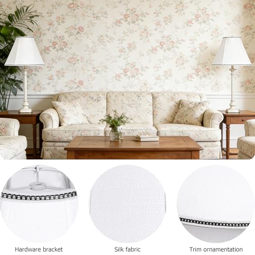 Beige Linen Lamp Shades Set of 2 6"×13"×9.8" Bell Shade (6*13*9.8in / Beige-2 Pack)