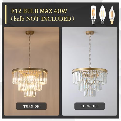 20" Modern Crystal Chandeliers (Gold / Small-20”)