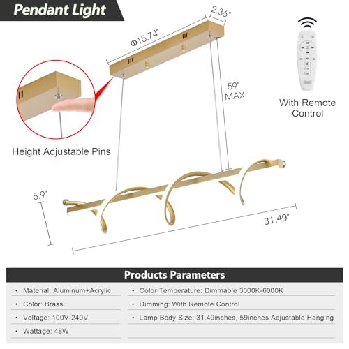 Modern LED Pendant Light Linear