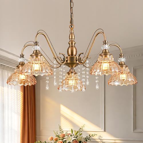 Chandelier with Flower Shade