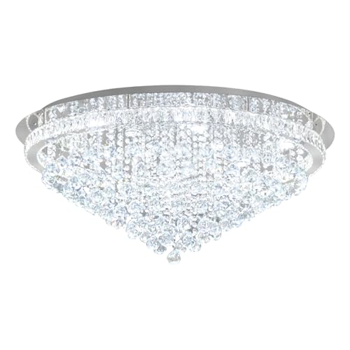 Dia 40" Modern Crystal Chandeliers for Living Room (Silver / Dia 40")