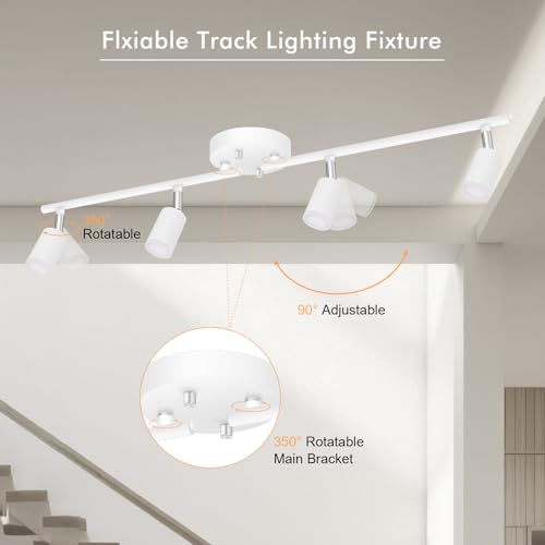 4 Light Track Lighting Fixtures Ceiling (4 light white)