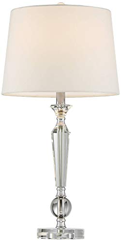 Jolie 26" Tall Table Lamps Set of 2 Tapered Candlestick Crystal Traditional