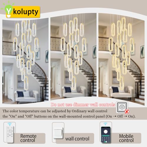 H138 High Ceiling Crystal Chandelier (Gold / 16 Rings (New))