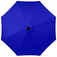 10ft Solar Polyester LED Lighted Patio Umbrella w