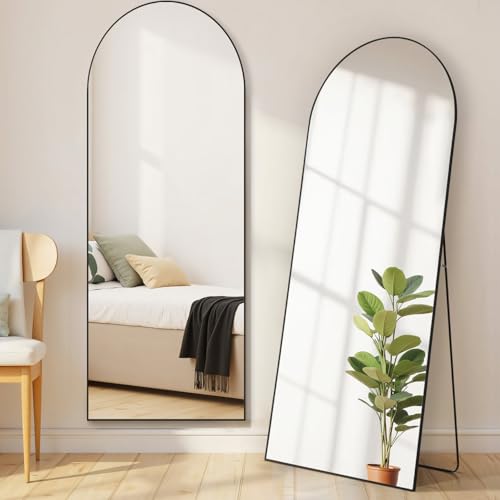 21"x64" Mirror Full Length (Classic Black-arched / 64"L x 21"W)