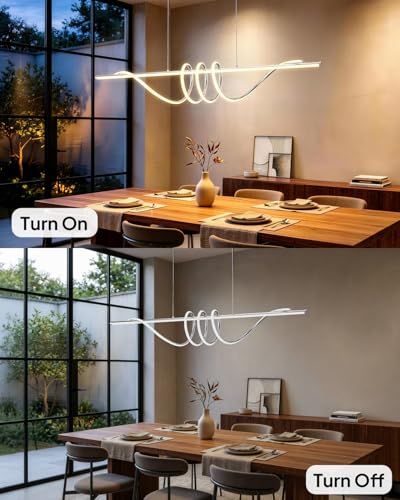 57in Kitchen Island Light (Chrome Silver / 57in)