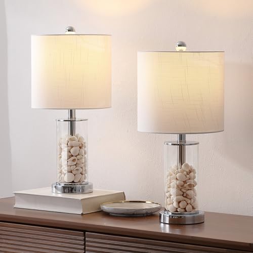 Amner 20.5" Fillable Glass Lamp (Chrome/Clear)