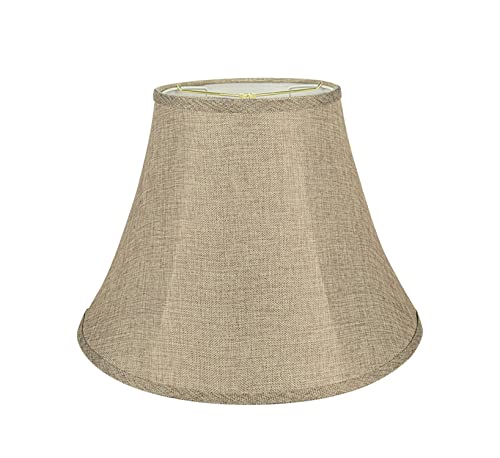 38001 Transitional Bell Shaped Collapsible Spider Construction Lamp Shade in Wheat
