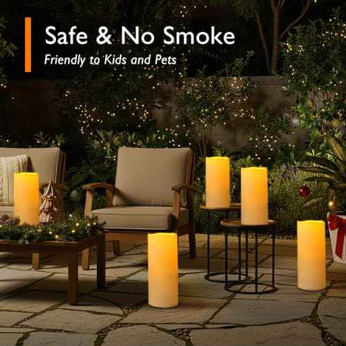 Dark Ivory Flameless Candles (Dark Ivory / 5"x 12")