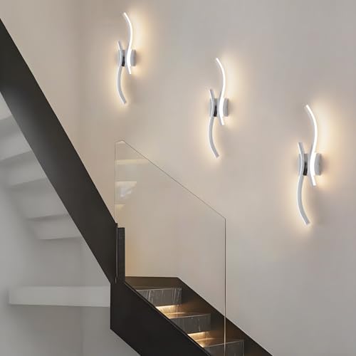 Chrome Modern Wall Sconce Set of Two (Chrome, 24in)