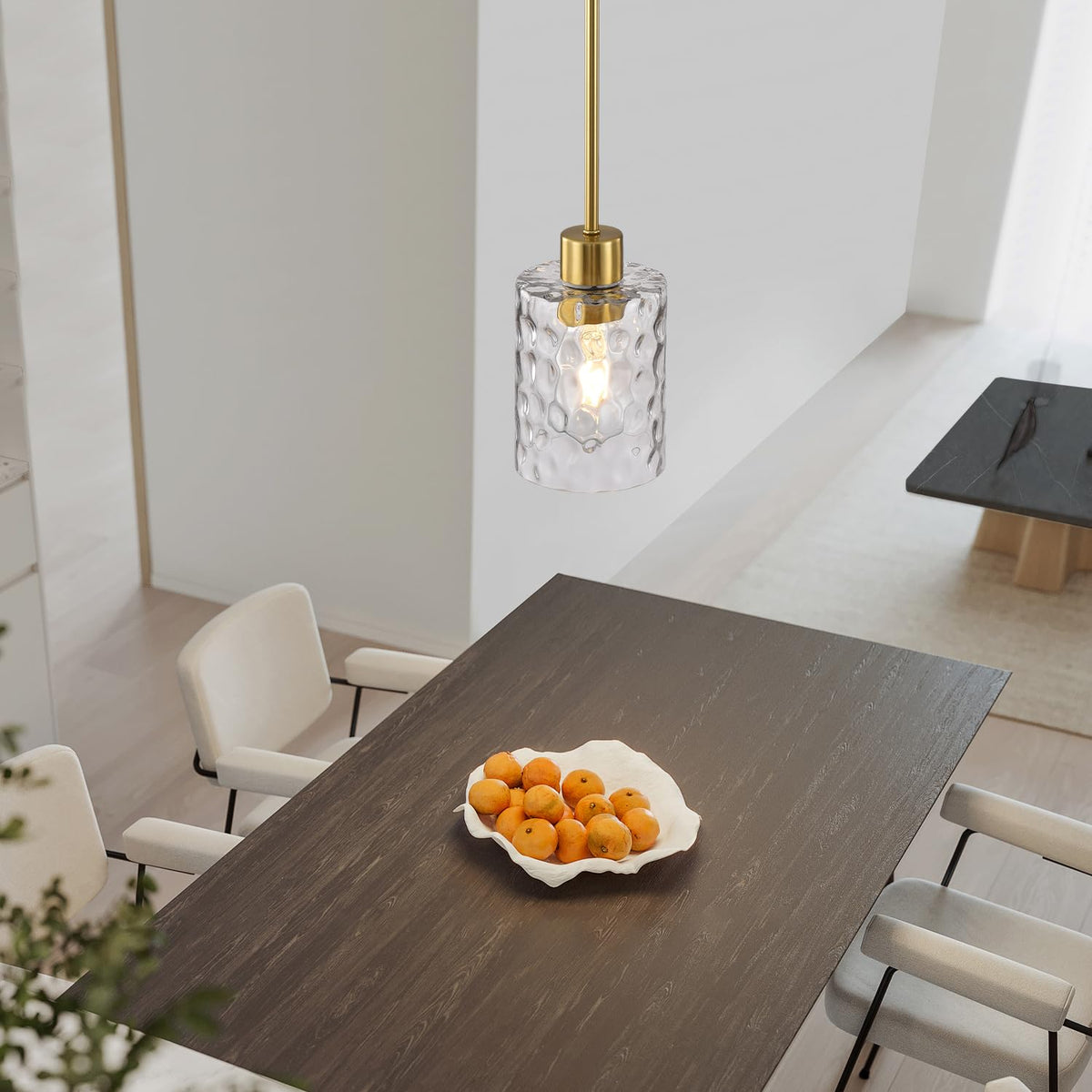 2 Pack Brass Gold Modern Pendant Light (2 pack gold water glass)