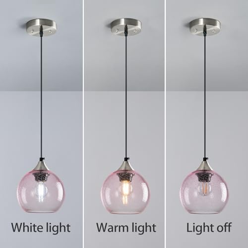 Pink Pendant Lights Kitchen Island 1 Pack (Pink / S - 5.9 in)