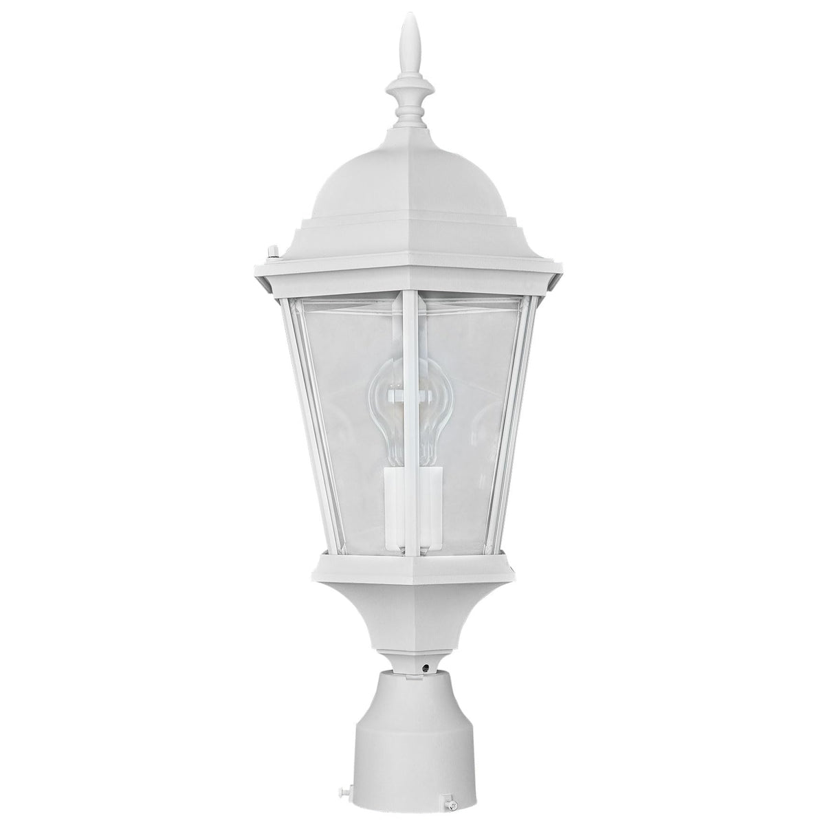 Oak Creek Outdoor Post Light and Lamp Post (White)