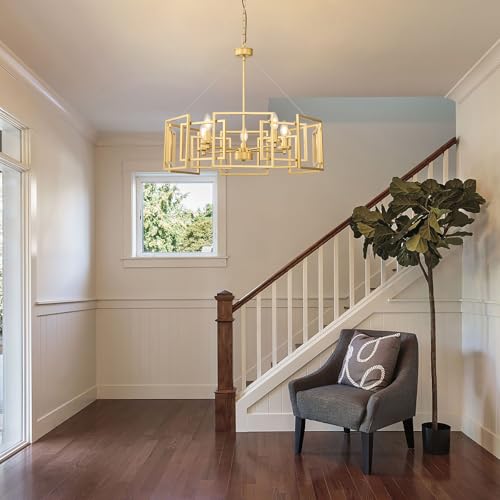 Farmhouse Industrial Geometric Chandelier