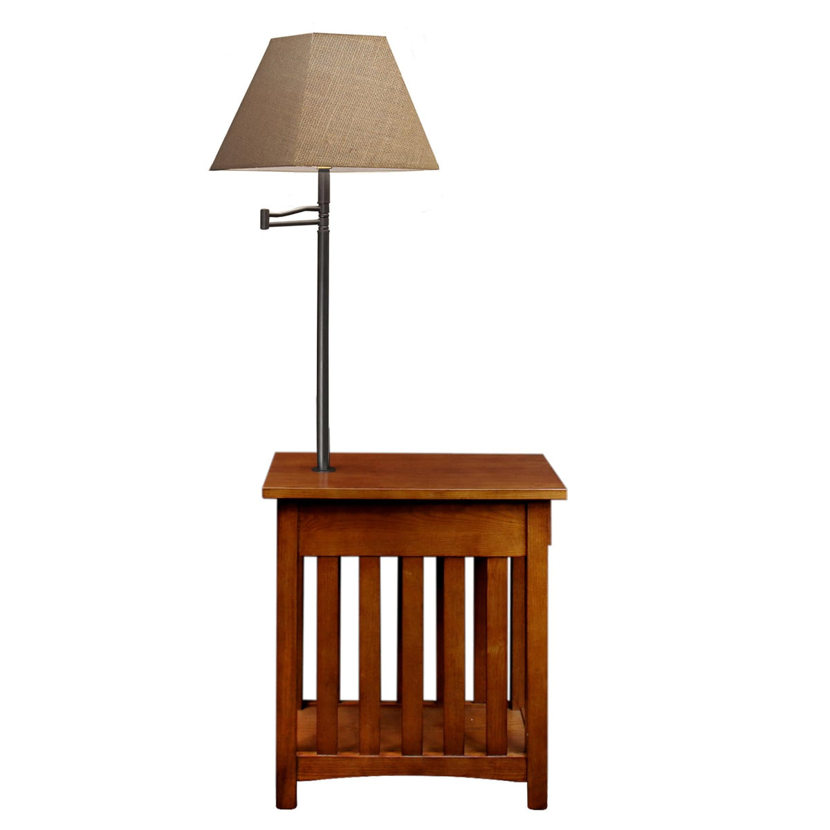 Mission End Table (Medium Oak / Blackened)