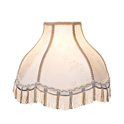 30331 Transitional Scallop Bell Shape Spider Construction Lamp Shade in Ivory (Ivory & 13" Wide)