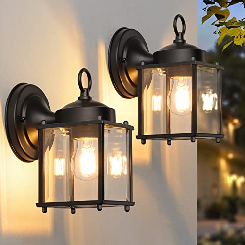 Outdoor Wall Lantern (Black / 8.27 inch)