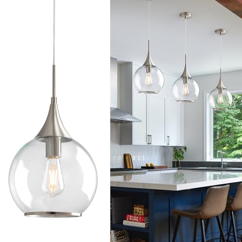 Pendant Lights Kitchen Island (Brushed Nickel / 1 Pack-10inch)