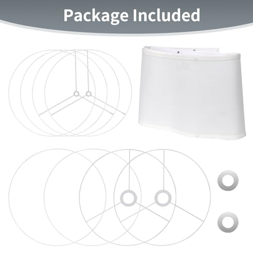 Drum Lamp Shades Set of 2 (Fabric White)