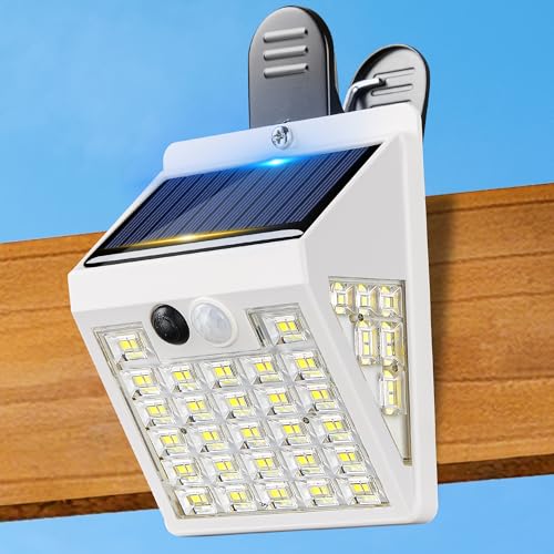 Clip On Solar Lights Outdoor (White)