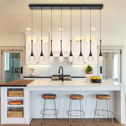 8 Light Crystal Modern Black Chandelier (Black / Pendant 8-Light)