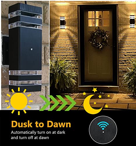 LED Porch Light Outdoor Wall Lights Fixture with Sensor