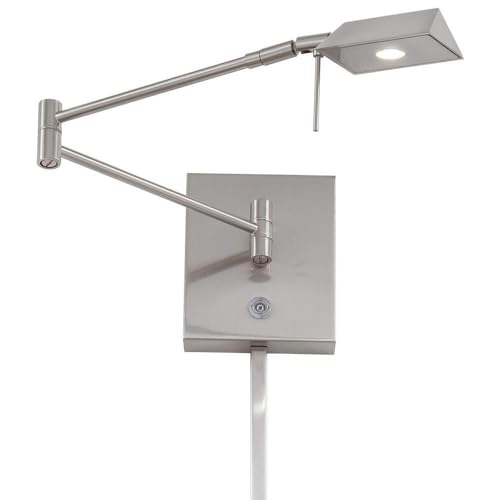 P4318 084 George's Reading Room LED Swing Arm Wall Lamp (Brushed Nickel)