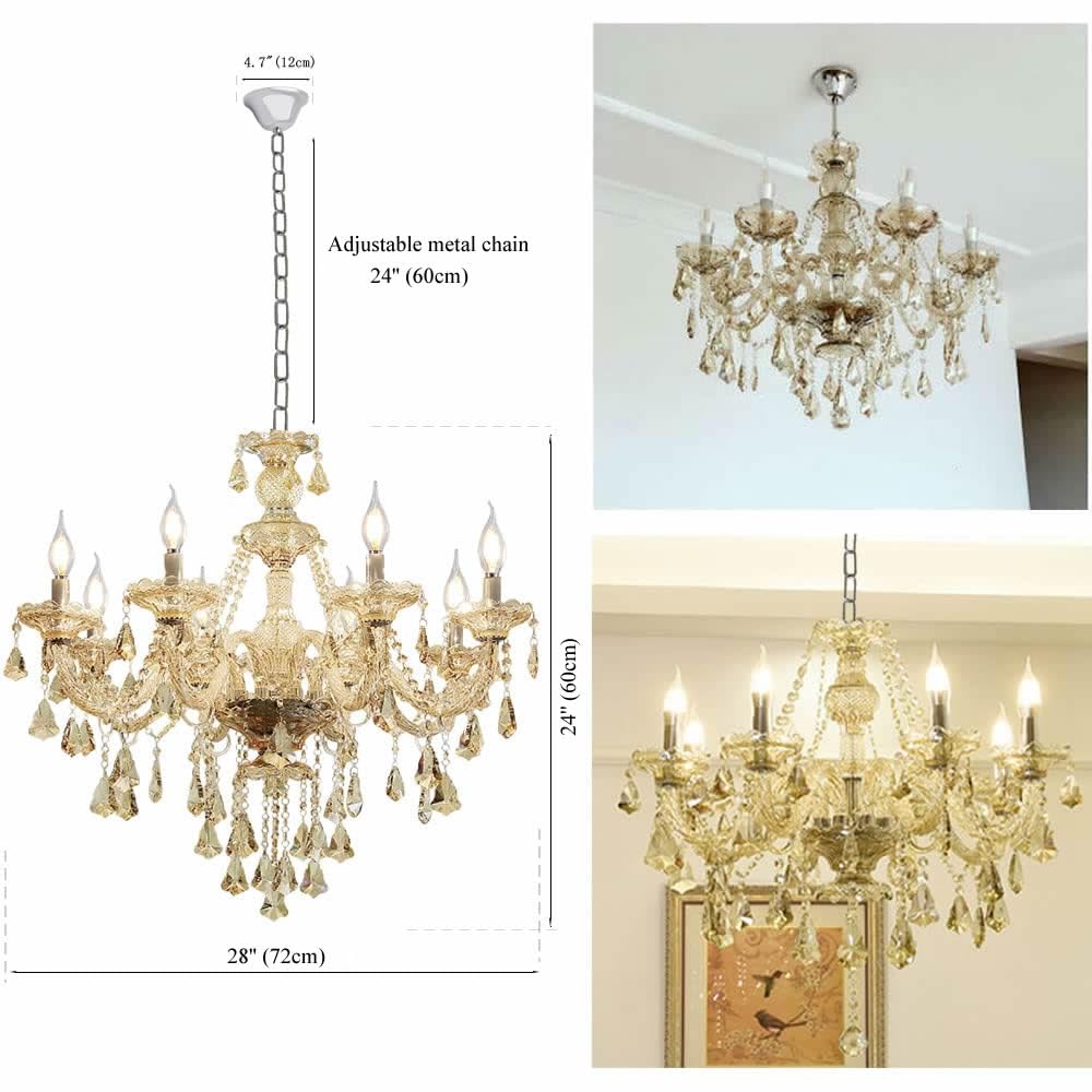 Modern Elegant K9 Crystal Chandelier 8 Lights (8 Lights)