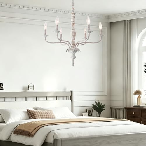 Farmhouse 6 Lights French Country Chandelier