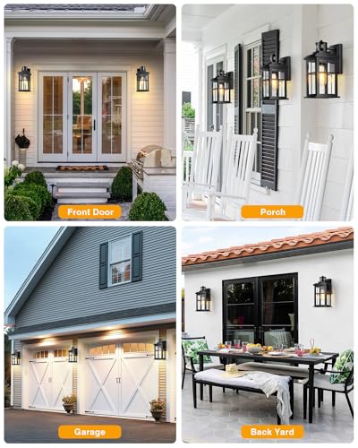 Motion Sensor Outdoor Lights (Motion Sensor 2 Pack / Black)