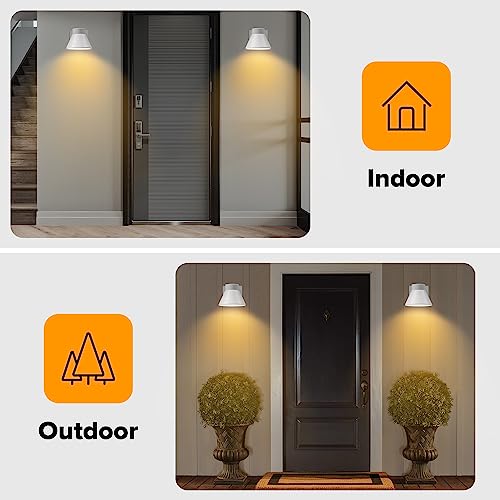 2 Pack LED Outdoor White Front Porch Lights (C-White)