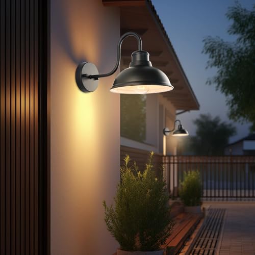12" Barn Light Outdoor Wall Lights 2 Pack Large Exterior Lighting Fixtures (11.75*9.5*16 inches)