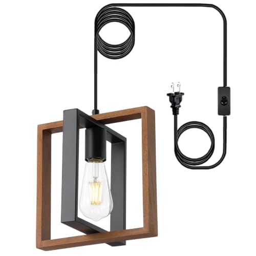 Small Wood Pendant Light