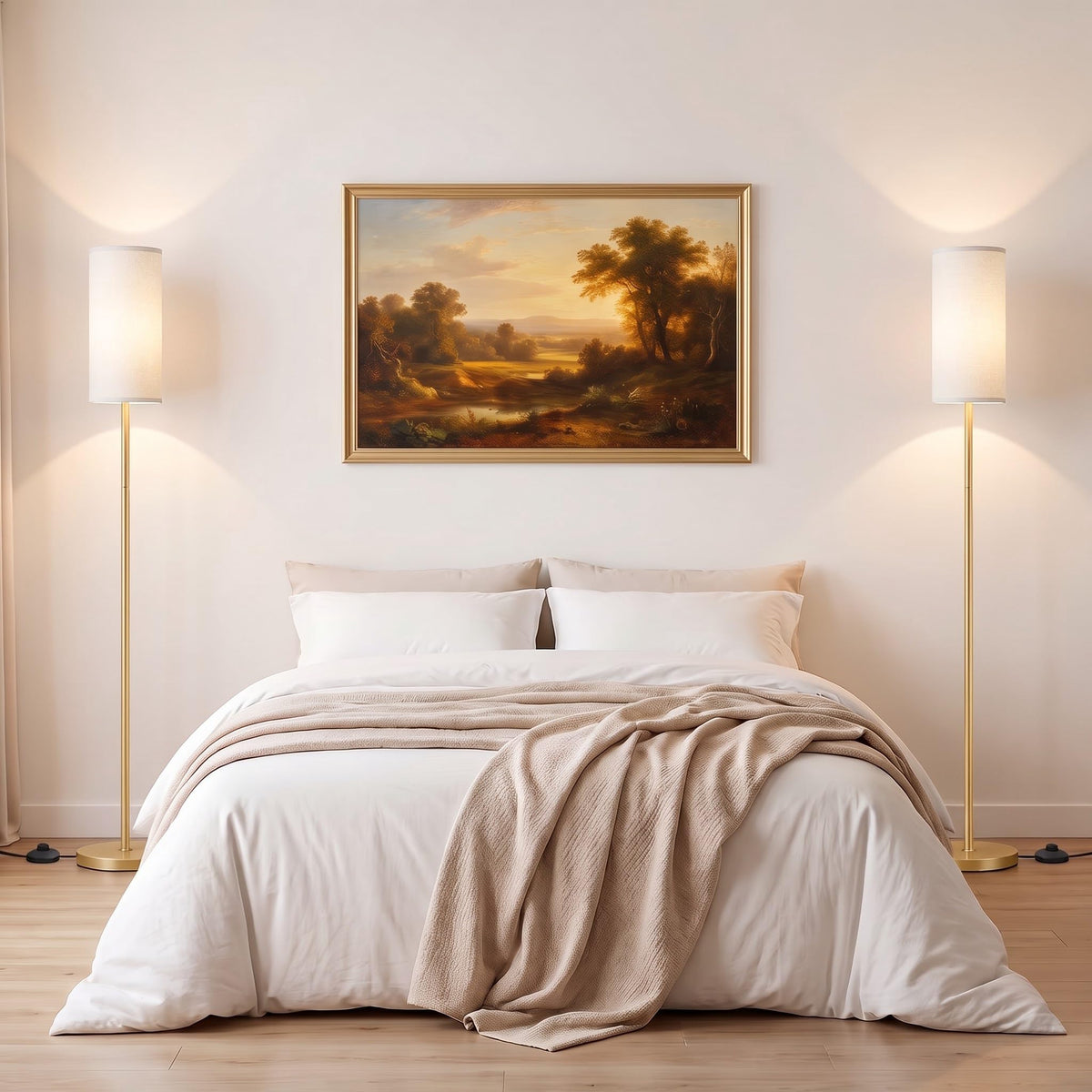 64'' Floor Lamps for Living Room Set of 2 (white & gold 2PCS / 64.57 inches 2PCS)