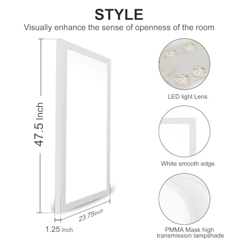 2'x4' 5500 Lumen 6 Pack LED Flat Panel (White 6 Pack / 2x4 Feet)