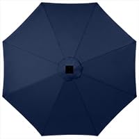 10ft Solar Polyester LED Lighted Patio Umbrella w