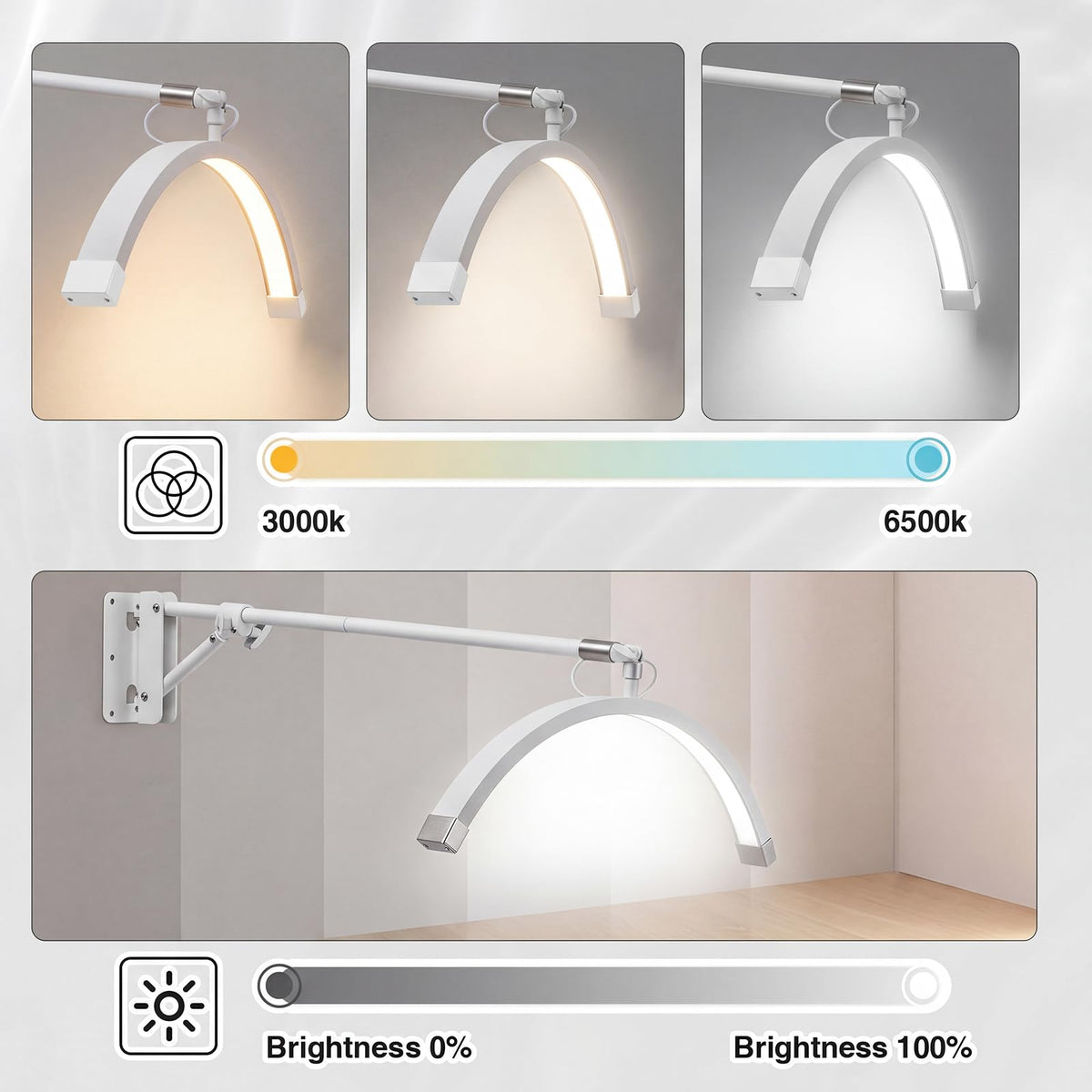 Wall Mounted Lash Light (White)