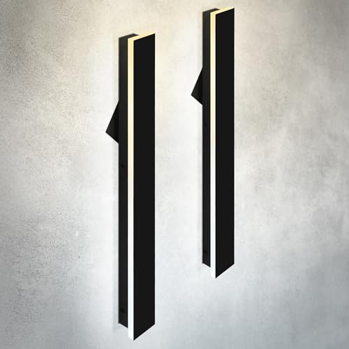 36" LED Linear Wall Sconce 2 Pack (Black)