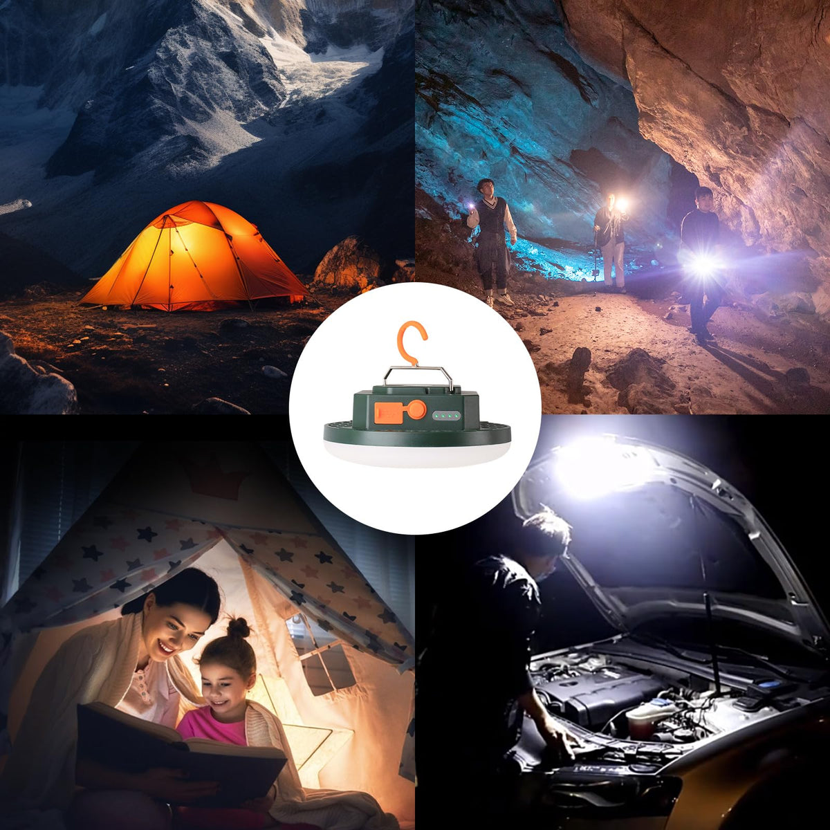 Rechargeable Camping Hanging Tent Light (30W(GE))