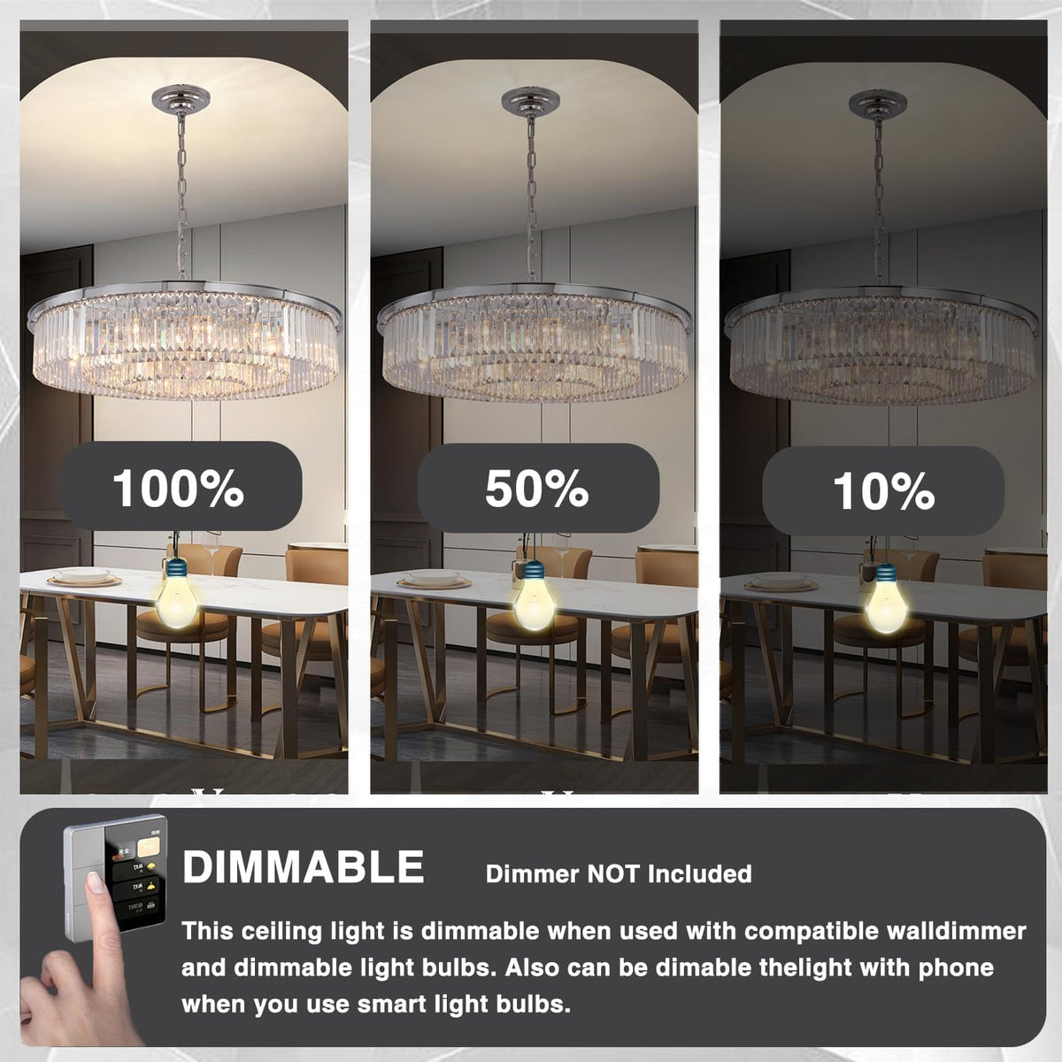 Modern 12 Light Crystal Chandelier (Chrome / 31 Inch)